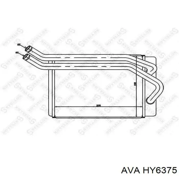 Купить HY6375 AVA Радиатор печки