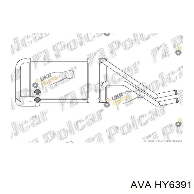 Радиатор печки HY6391 AVA