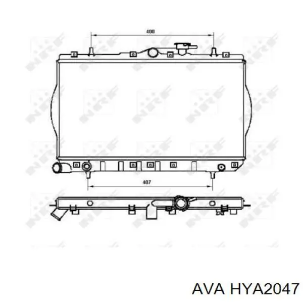 Радиатор HYA2047 AVA