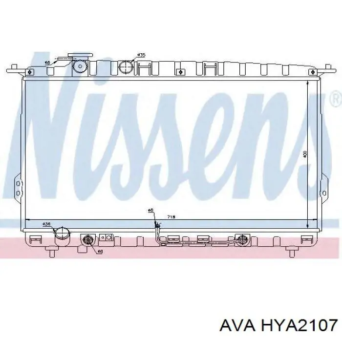 Радиатор охлаждения двигателя AVA HYA2107 цена, от 139.36 USD