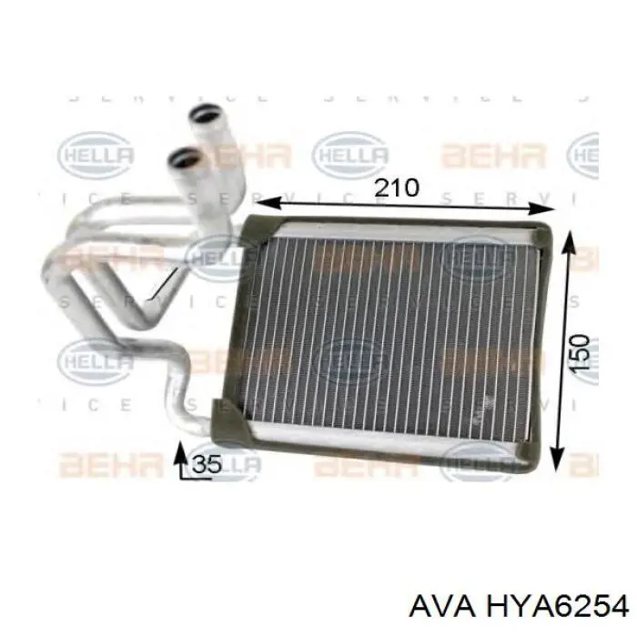 HYA6254 AVA radiador de forno (de aquecedor)