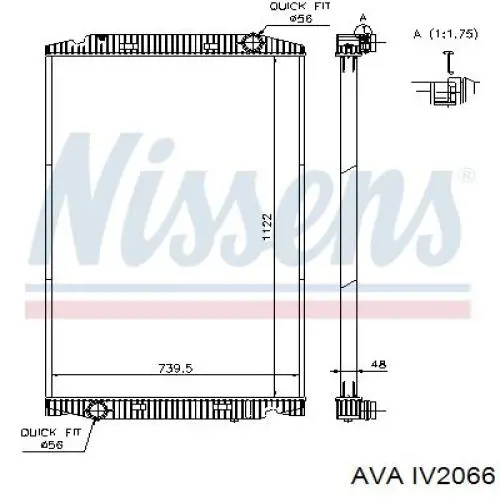 Радиатор IV2066 AVA