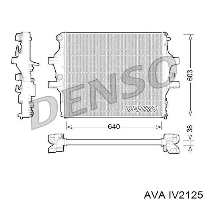 IV2125 AVA radiador de esfriamento de motor