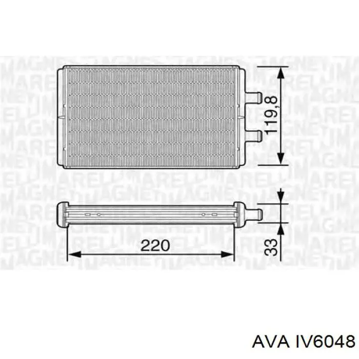 IV6048 AVA Радиатор отопителя салона