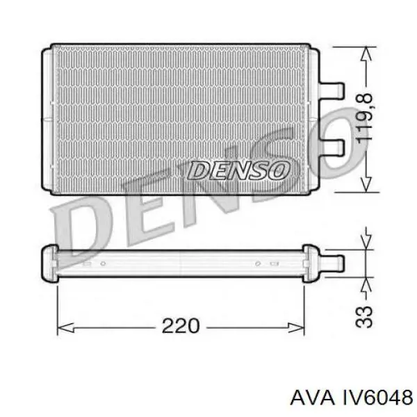 Радиатор печки (отопителя) AVA IV6048 цена, от 41.85 USD