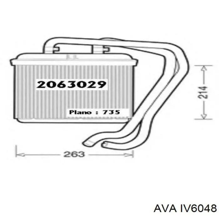 Радиатор печки IV6048 AVA
