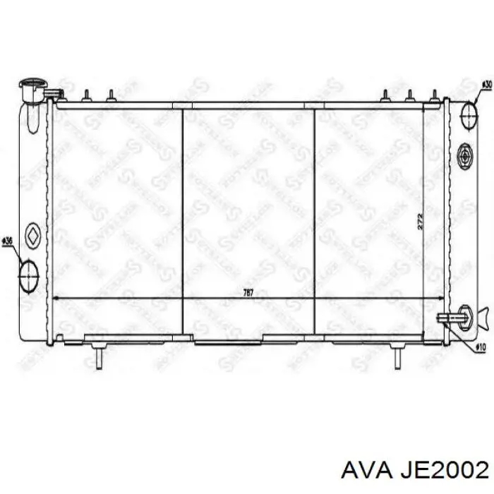 Радиатор охлаждения двигателя AVA JE2002 цена, от 110.58 USD
