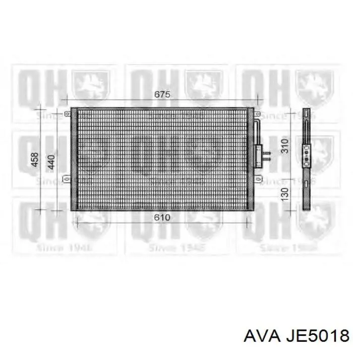 Радиатор кондиционера JE5018 AVA