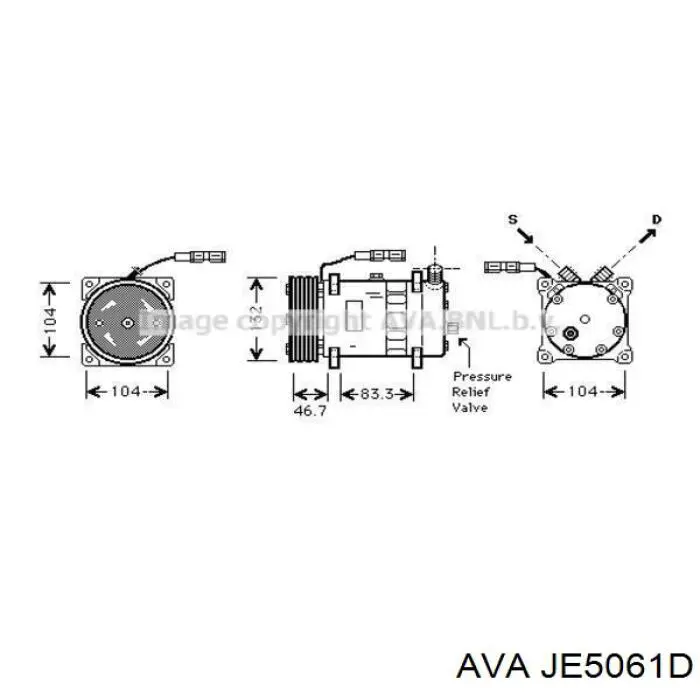 Конденсатор кондиционера AVA JE5061D цена, от 117.50 USD