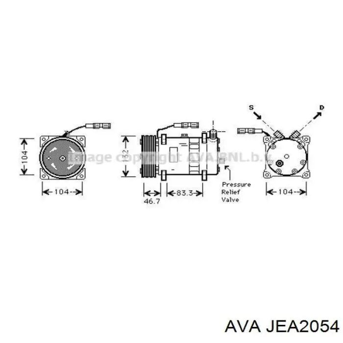 Купить JEA2054 AVA Радиатор водяной