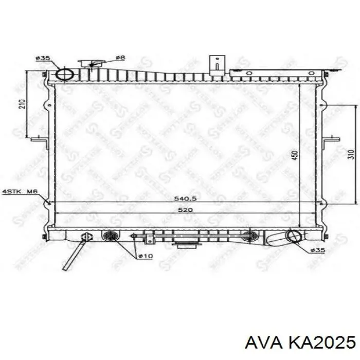 Купить 0K05815200 Hyundai/Kia Радиатор водяной