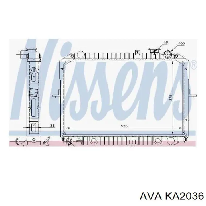 Радиатор KA2036 AVA