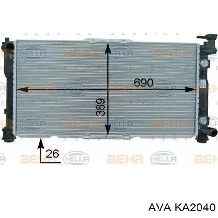 KA2040 AVA радиатор
