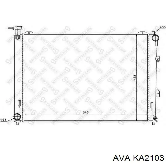 Радиатор охлаждения двигателя AVA KA2103 цена, от 146.24 USD