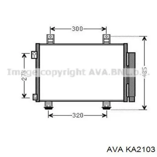 Купить KA2103 AVA Радиатор водяной