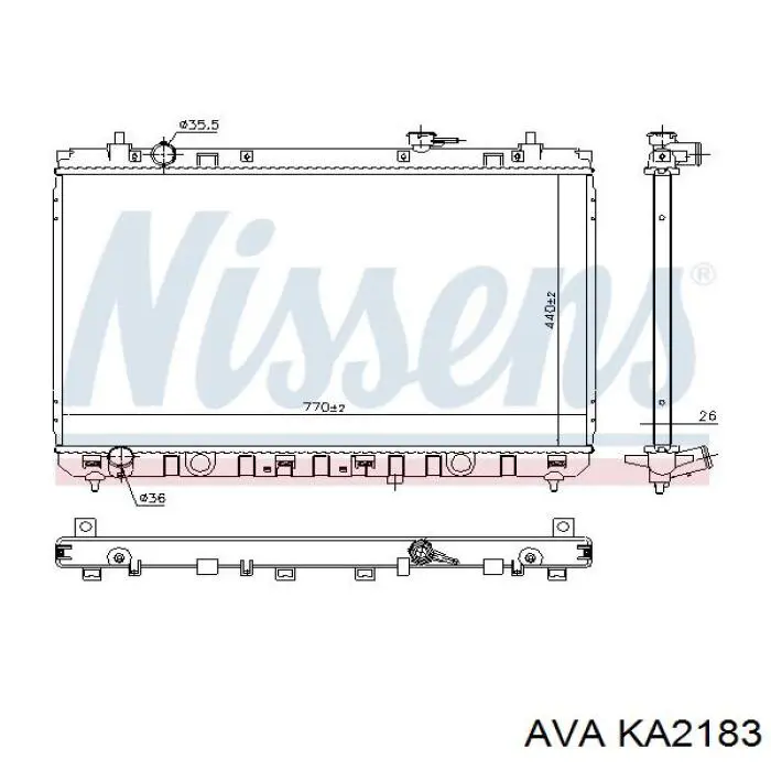 Радиатор KA2183 AVA