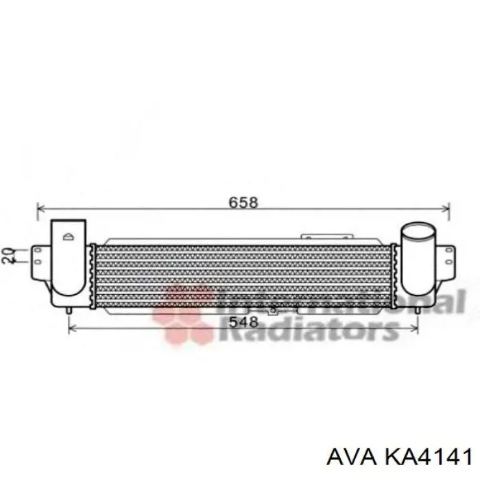 Система охлаждения наддувочного воздуха AVA KA4141 цена, от 108.45 USD