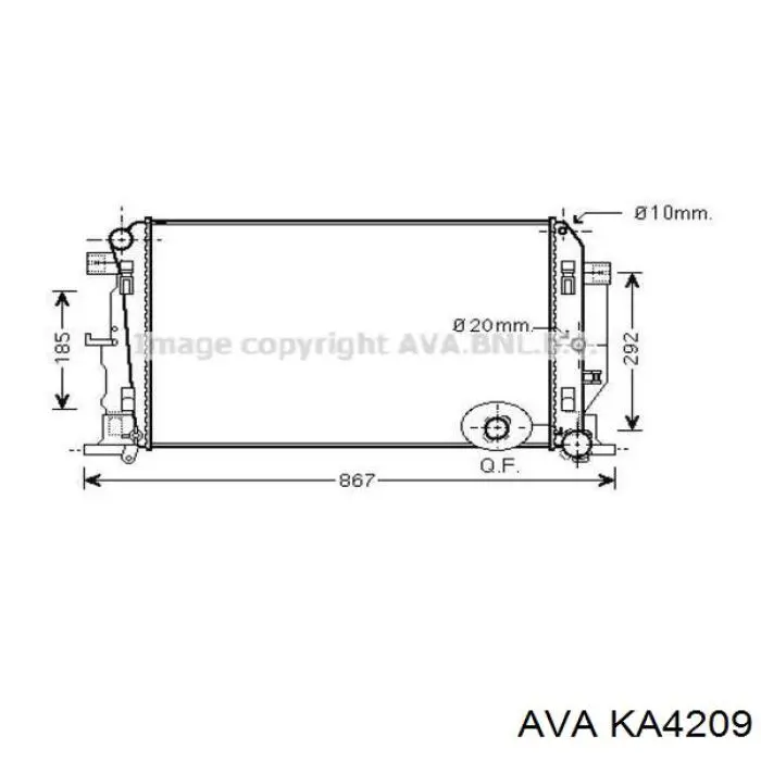 Радиатор интеркуллера AVA KA4209
