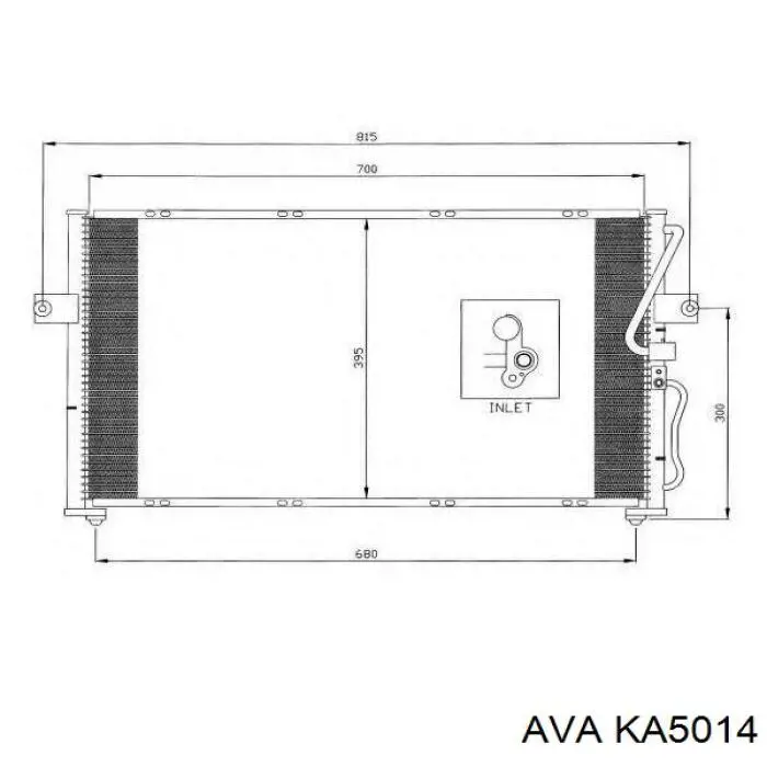 Радиатор кондиционера KA5014 AVA