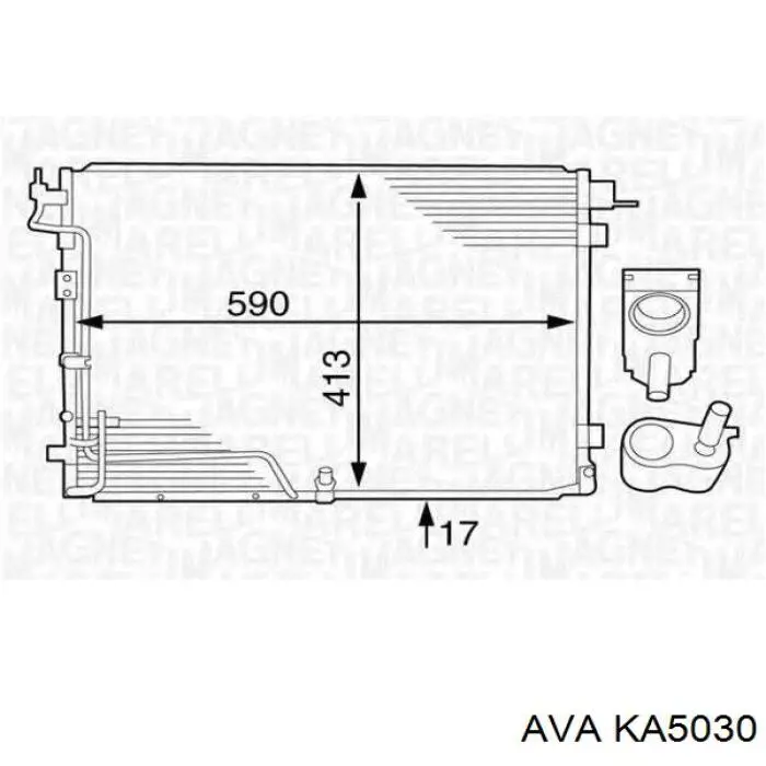 Купить KA5030 AVA Радиатор системы охлаждения кондиционера
