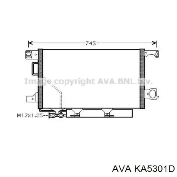 Радиатор охлаждения кондиционера AVA KA5301D