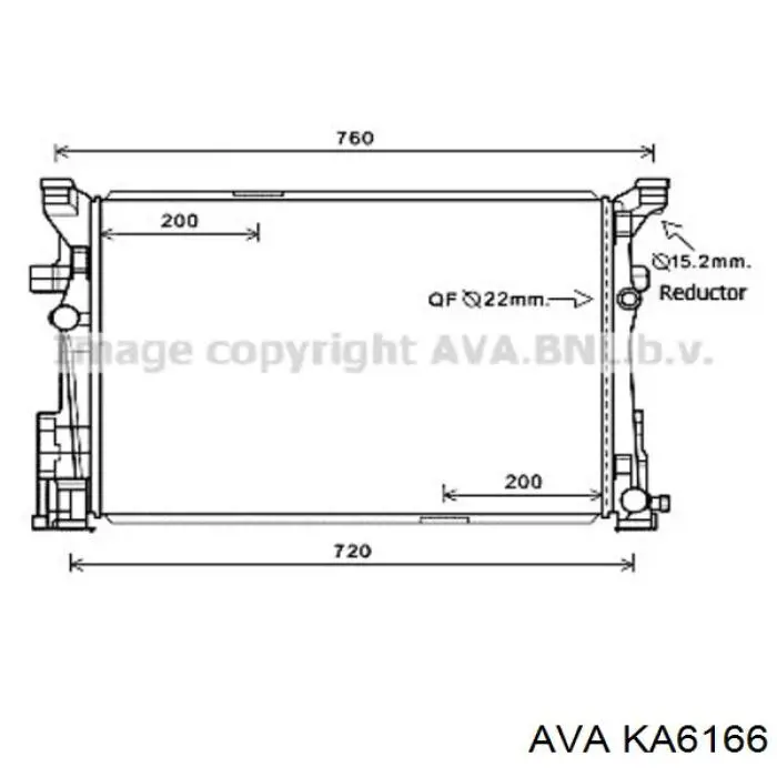 Радиатор печки (отопителя) AVA KA6166 цена, от 44.24 USD