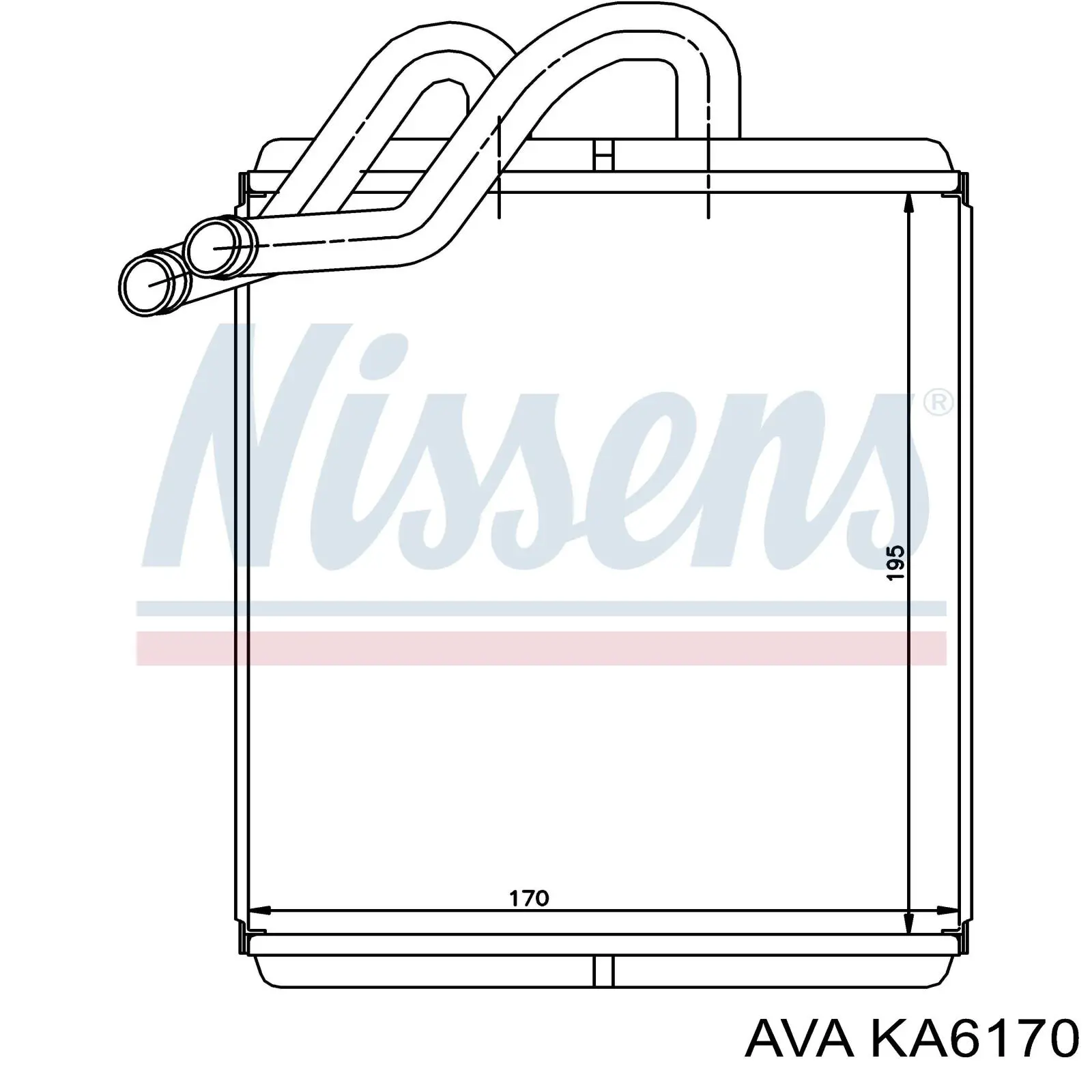 Радиатор печки KA6170 AVA