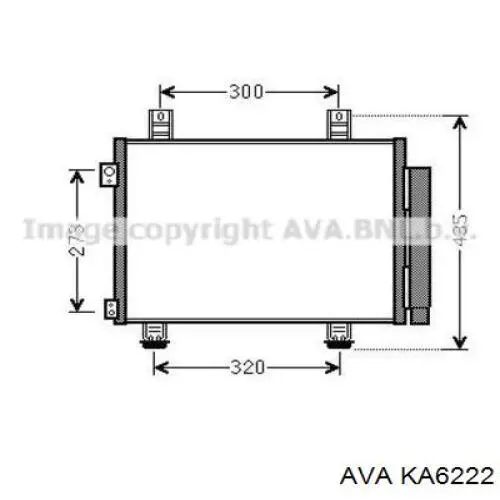 KA6222 AVA Радиатор отопителя салона
