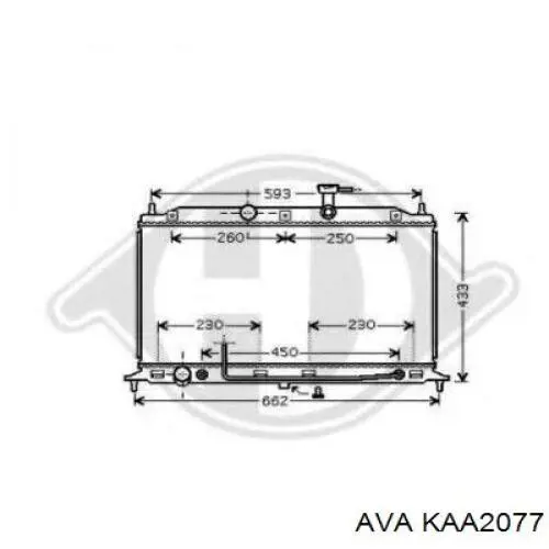 Радиатор охлаждения двигателя AVA KAA2077 цена, от 87.52 USD