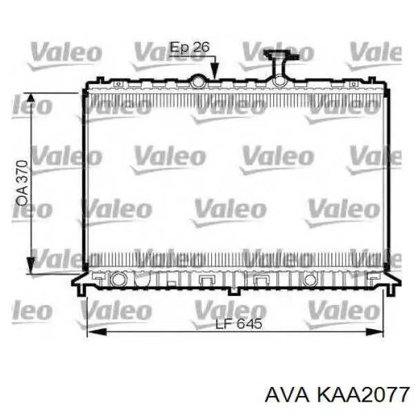 Купить KAA2077 AVA Радиатор водяной