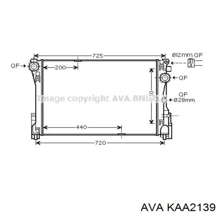 Радиатор охлаждения AVA KAA2139