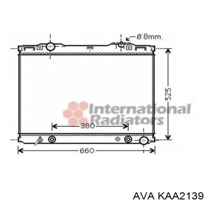 Радиатор охлаждения двигателя AVA KAA2139 цена, от 147.69 USD