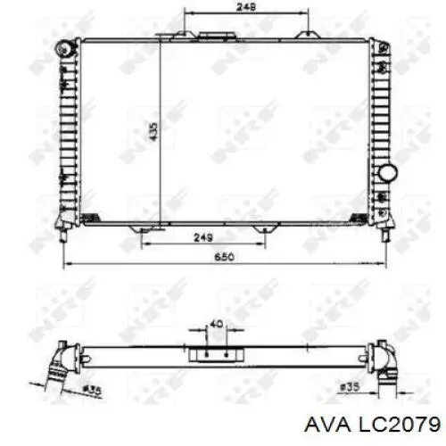 Радиатор LC2079 AVA