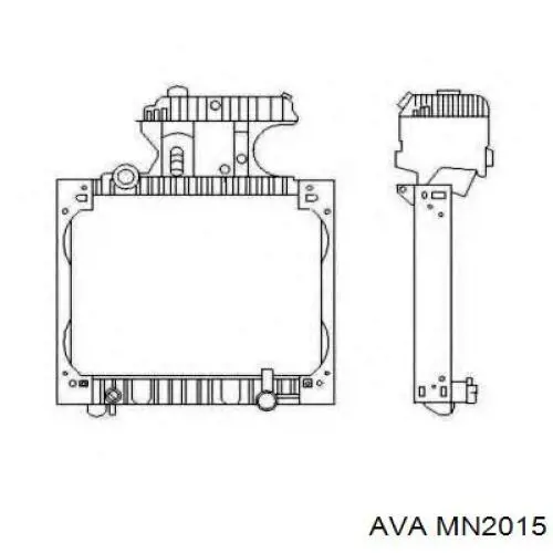 Радиатор охлаждения двигателя AVA MN2015 цена, от 500.50 USD