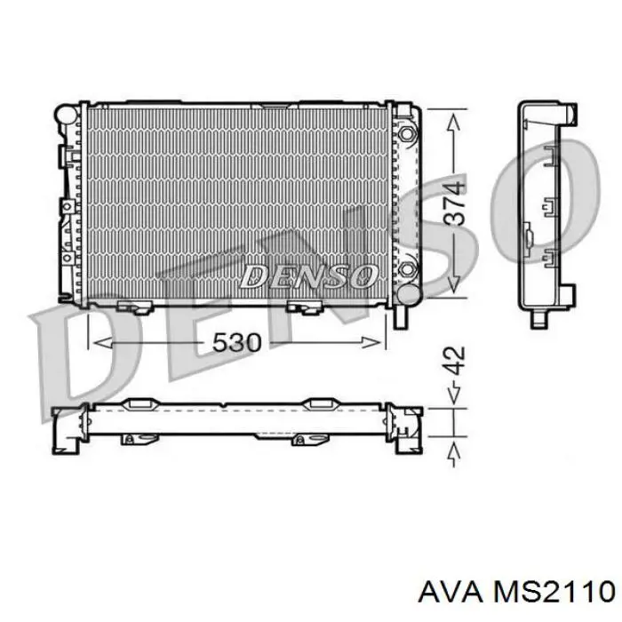 MS2110 AVA Радиатор основной
