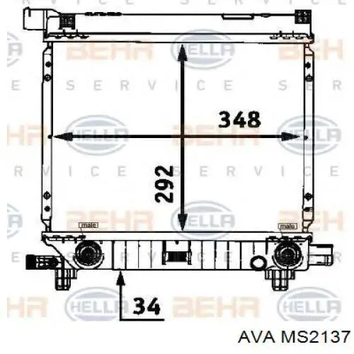 Радиатор MS2137 AVA