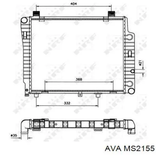 MS2155 AVA Радиатор основной