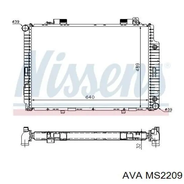 Радиатор MS2209 AVA