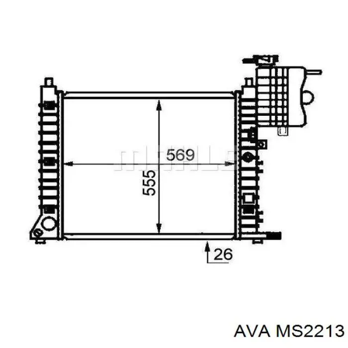 Радиатор MS2213 AVA