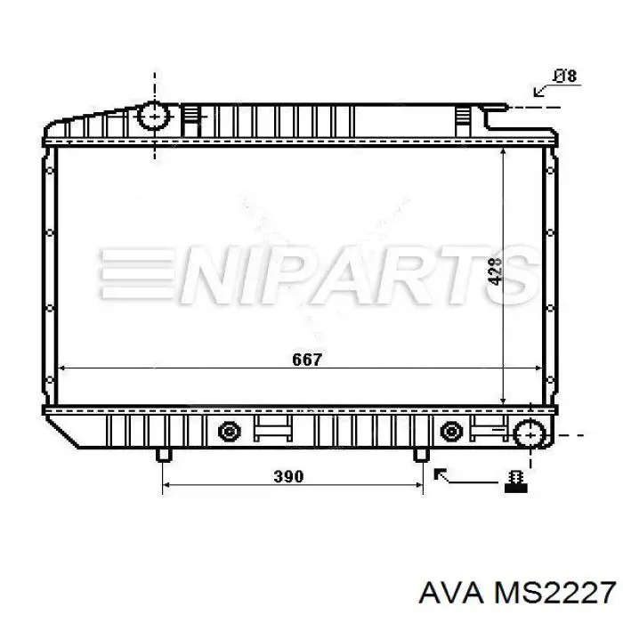 A1265005303 Mercedes Радиатор основной