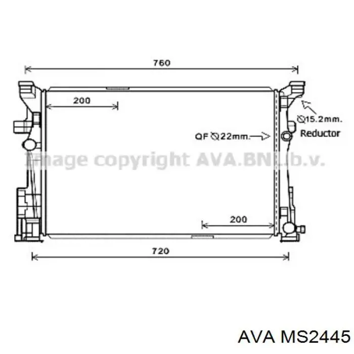 Купить MS2445 AVA Радиатор водяной