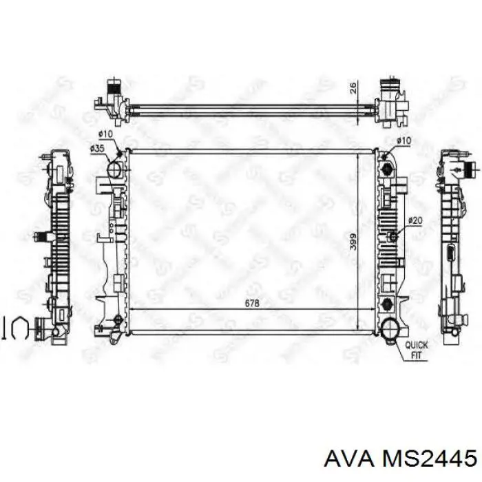 Радиатор MS2445 AVA