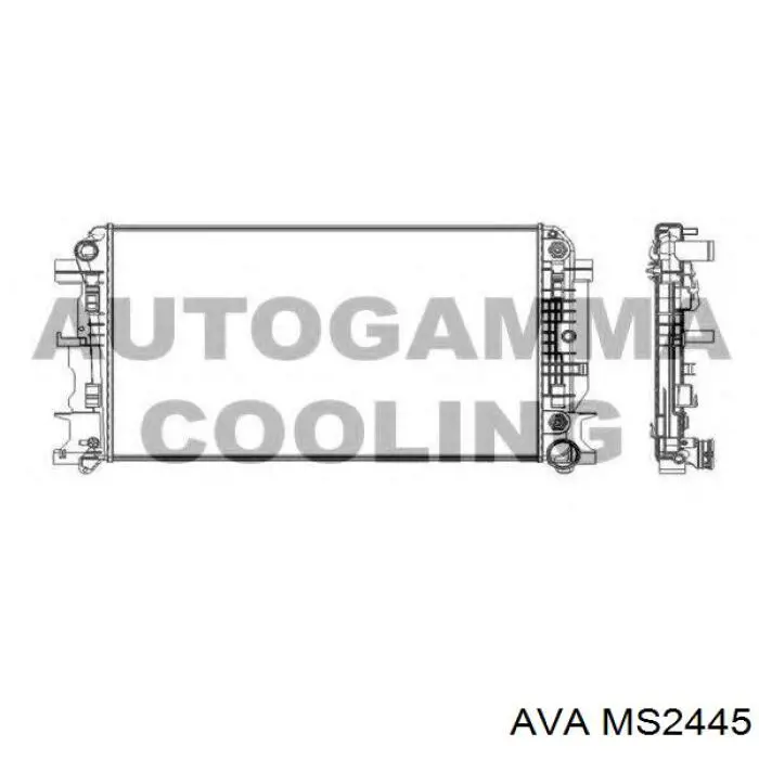Радиатор охлаждения двигателя AVA MS2445 цена, от 112.50 USD