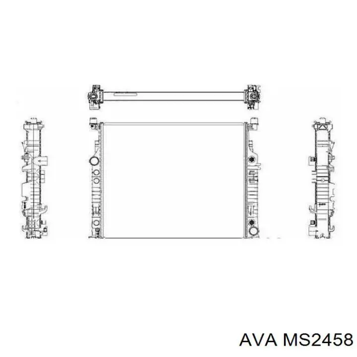 Радиатор охлаждения AVA MS2458