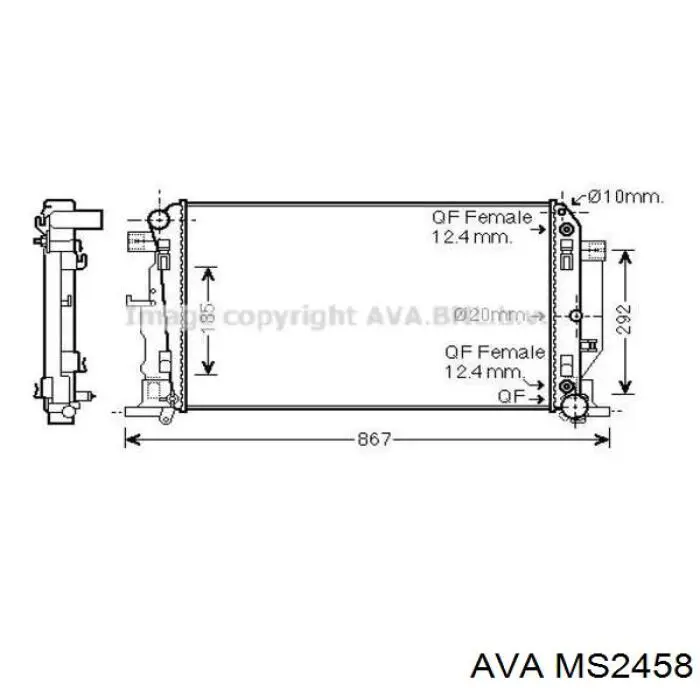 MS2458 AVA Радиатор основной