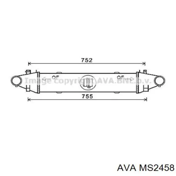 Радиатор охлаждения двигателя AVA MS2458 цена, от 171.50 USD