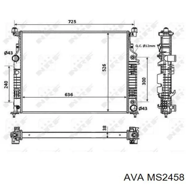 Радиатор MS2458 AVA