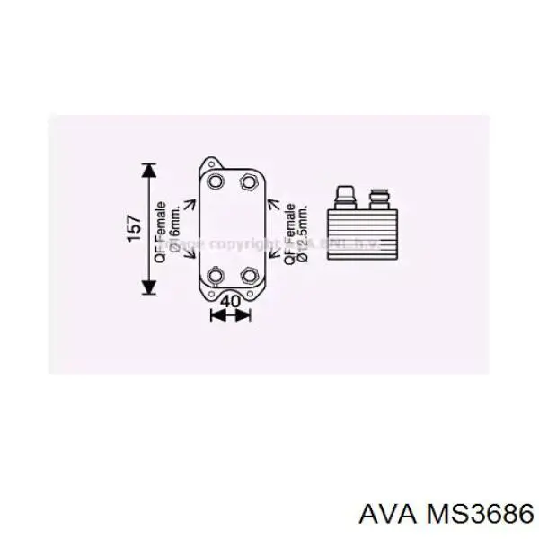 MS3686 AVA радиатор охлаждения, акпп/кпп