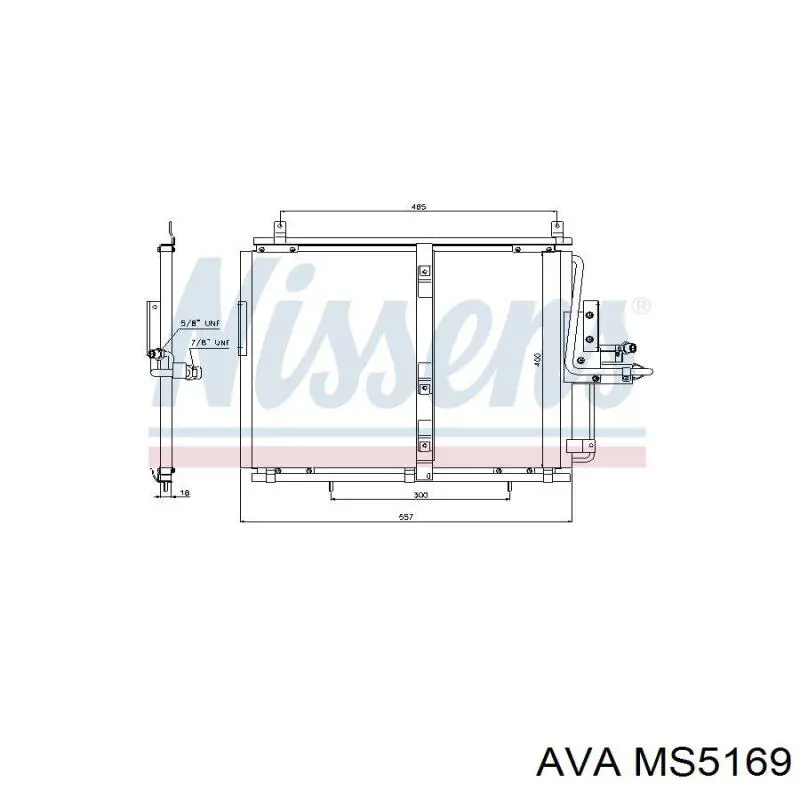 Радиатор кондиционера MS5169 AVA