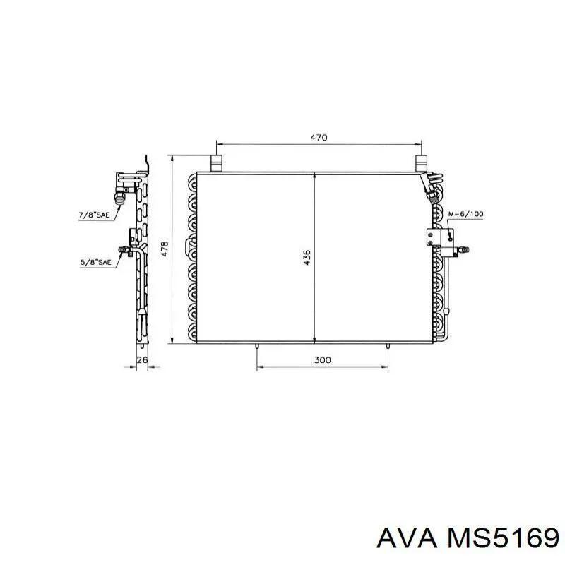 Купить MS5169 AVA Радиатор системы охлаждения кондиционера